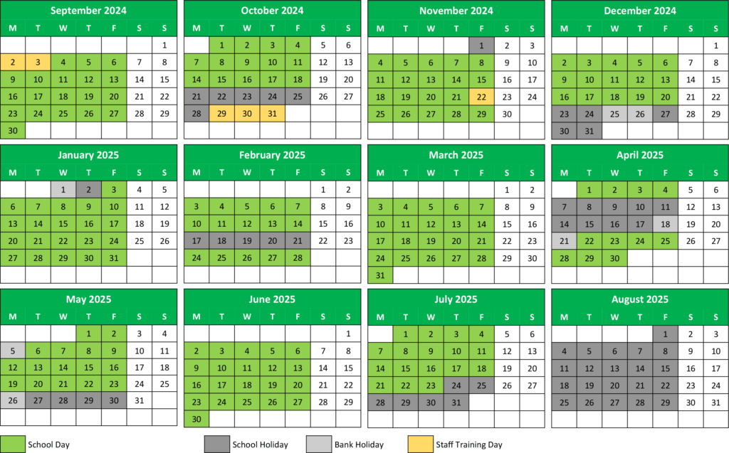 Term Dates 2024/2025 Warren Wood Primary School